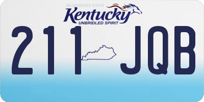 KY license plate 211JQB