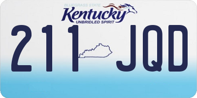 KY license plate 211JQD