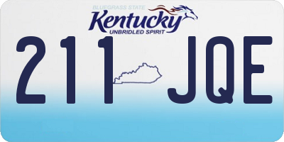 KY license plate 211JQE