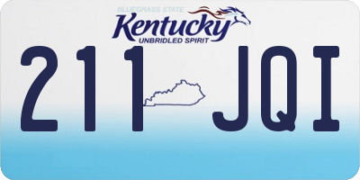 KY license plate 211JQI