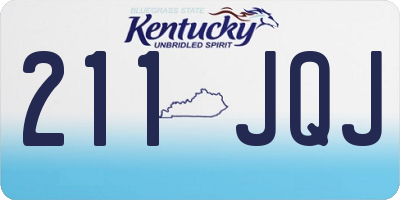 KY license plate 211JQJ