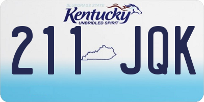 KY license plate 211JQK