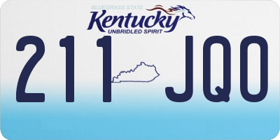 KY license plate 211JQO