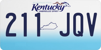 KY license plate 211JQV