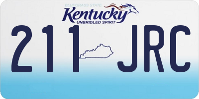 KY license plate 211JRC
