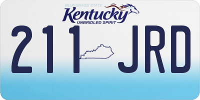 KY license plate 211JRD