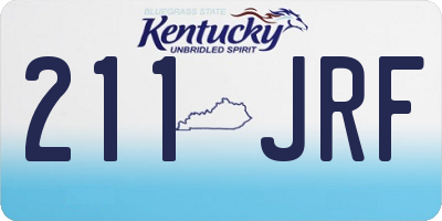 KY license plate 211JRF