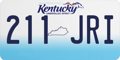 KY license plate 211JRI