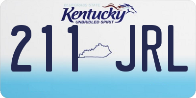 KY license plate 211JRL
