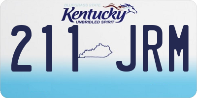 KY license plate 211JRM