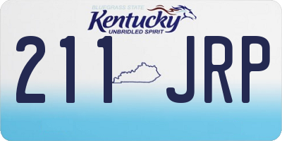 KY license plate 211JRP