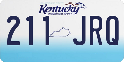 KY license plate 211JRQ