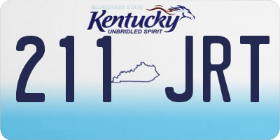 KY license plate 211JRT