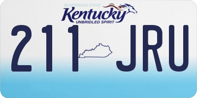 KY license plate 211JRU
