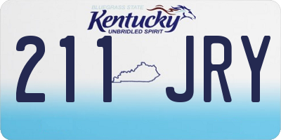 KY license plate 211JRY
