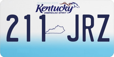 KY license plate 211JRZ