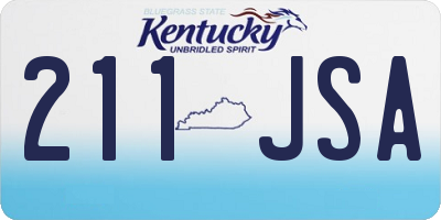 KY license plate 211JSA