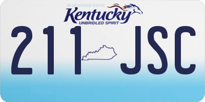 KY license plate 211JSC