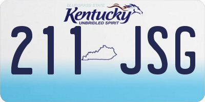 KY license plate 211JSG