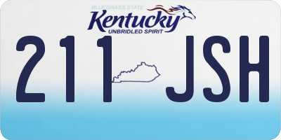 KY license plate 211JSH