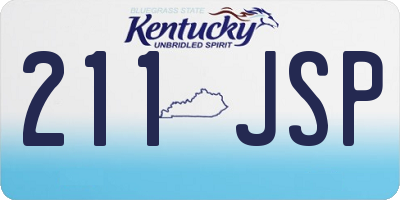 KY license plate 211JSP