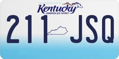KY license plate 211JSQ