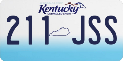 KY license plate 211JSS