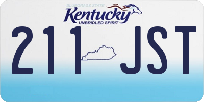 KY license plate 211JST