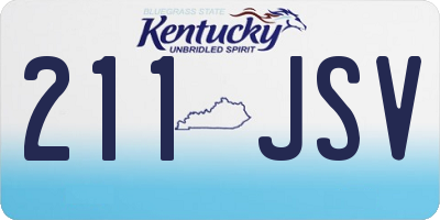 KY license plate 211JSV