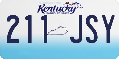 KY license plate 211JSY