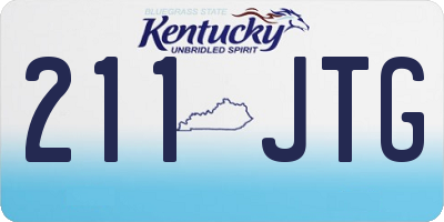 KY license plate 211JTG