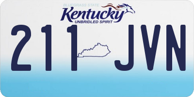 KY license plate 211JVN