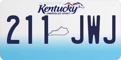 KY license plate 211JWJ