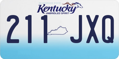 KY license plate 211JXQ