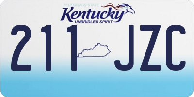 KY license plate 211JZC