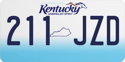 KY license plate 211JZD