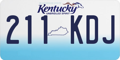 KY license plate 211KDJ