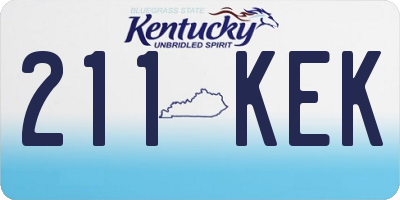 KY license plate 211KEK