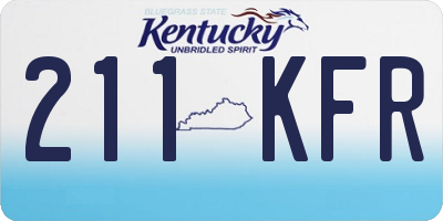 KY license plate 211KFR