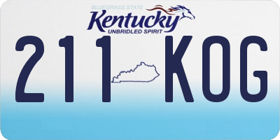 KY license plate 211KOG