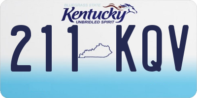 KY license plate 211KQV