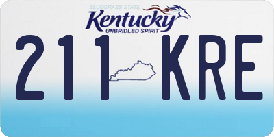 KY license plate 211KRE