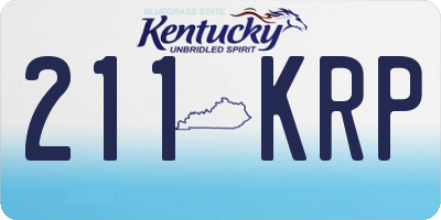 KY license plate 211KRP
