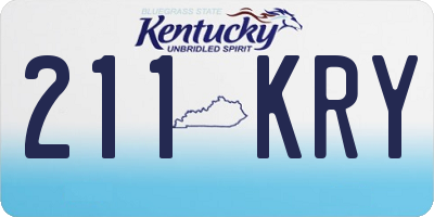 KY license plate 211KRY