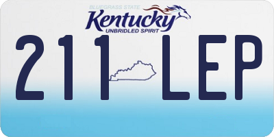 KY license plate 211LEP