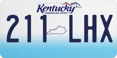 KY license plate 211LHX