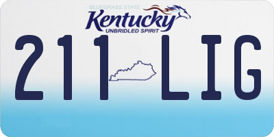 KY license plate 211LIG