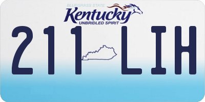KY license plate 211LIH