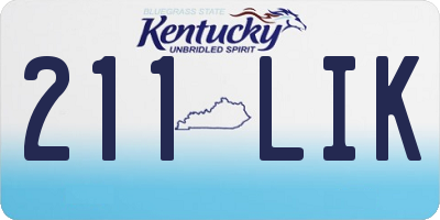 KY license plate 211LIK