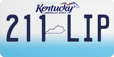 KY license plate 211LIP